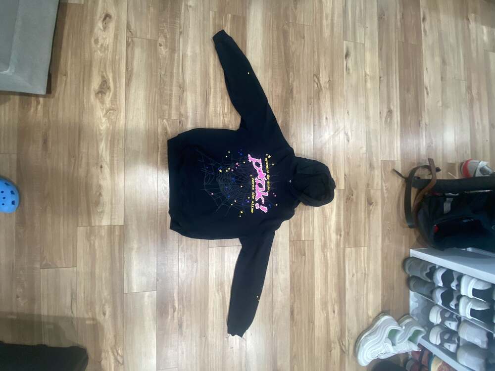 Sp5der P*nk Slime Punk Hoodie Black